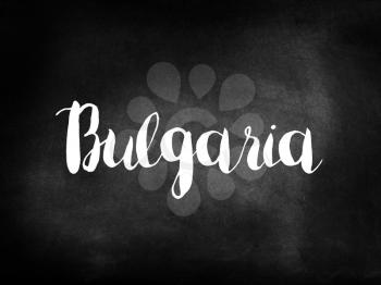 Bulgaria written on a blackboard
