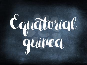 Equatorial Guinea written on a blackboard