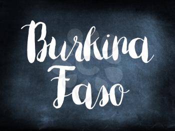 Burkina Faso written on a blackboard