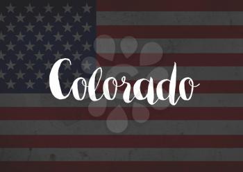Colorado written on flag