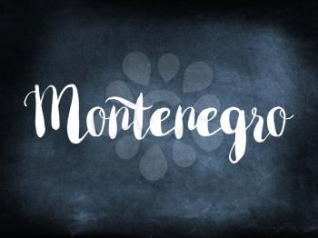 Montenegro written on a blackboard
