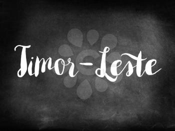 Timor-Leste written on blackboard
