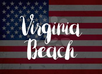 Virginia Beach written with hand-written letters
