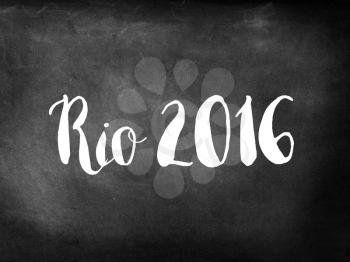 Rio 2016 written on chalkboard