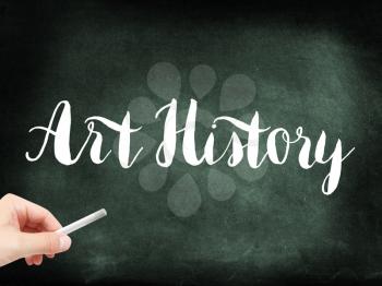 Art History written on a blackboard
