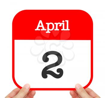 April 2 written on a calendar
