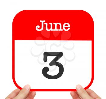 June 3 written on a calendar