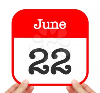 June 22 written on a calendar