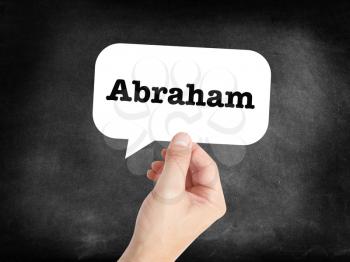 Abraham written in a speechbubble 