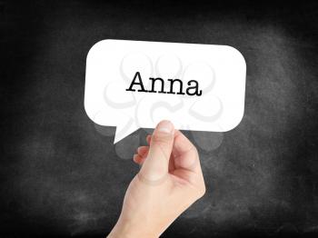 Anna written in a speechbubble 
