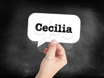 Cecilia written in a speechbubble 