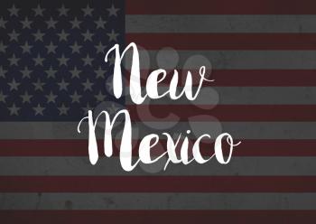 New Mexico written on flag