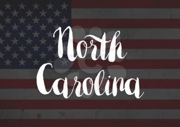 North Carolina written on flag