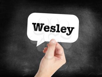 Wesley written in a speechbubble 