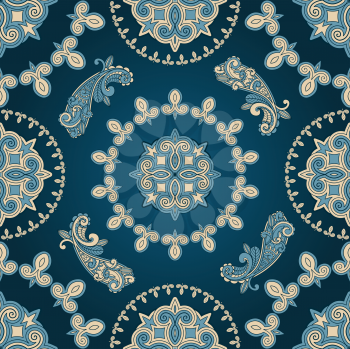 Royalty Free Clipart Image of a Background of a Paisley Pattern