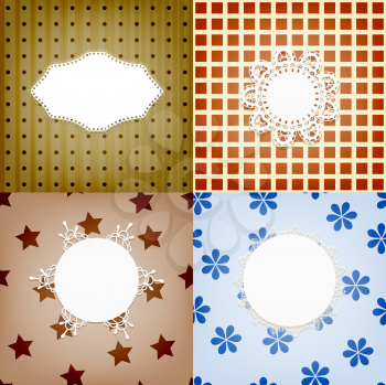 Royalty Free Clipart Image of a Background of Patterns