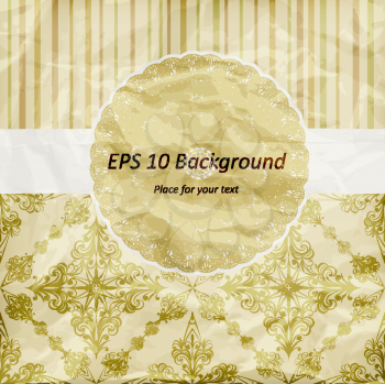 Royalty Free Clipart Image of a Background of Borders and Patterns