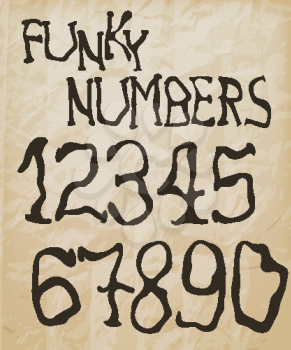 Royalty Free Clipart Image of Numbers