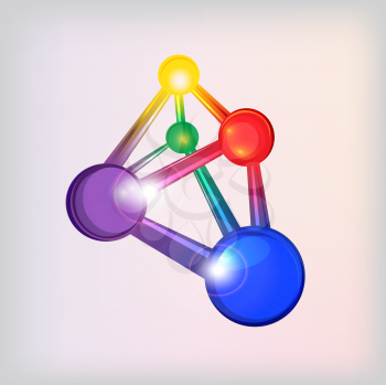 Royalty Free Clipart Image of a Molecule Structure