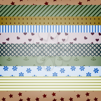 Royalty Free Clipart Image of Borders with Patterns