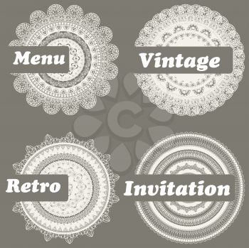 Royalty Free Clipart Image of a Lace Patterns