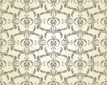 vector seamless  vintage floral  pattern on gradient background, fully editable eps 8 file, seamless pattern in swatch menu