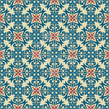vector seamless  vintage floral  pattern , fully editable eps 8 file with clipping masks and pattern in swatch menu