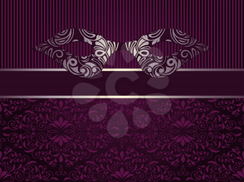 Vector carnaval invitation with mask and  floral seamless pattern, place for your text, seamless pattern in swatch menu