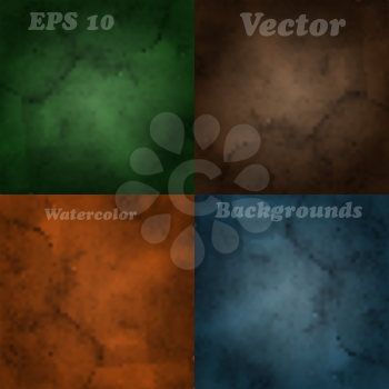 4 Vector Blurred Backgrounds,  transparency effects and gradient mesh applied