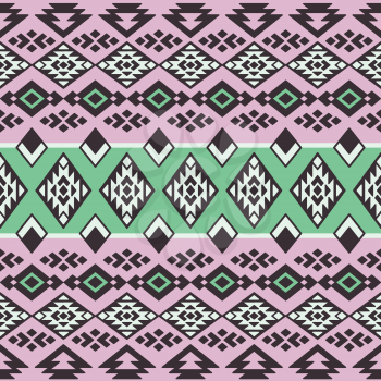 Vector Tribal Seamless Pattern. Geometric Design. Can be used for textile, backgrounds, web, wrapping paper, package etc.