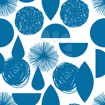Vector Abstract Seamless Pattern with Geometric Figures