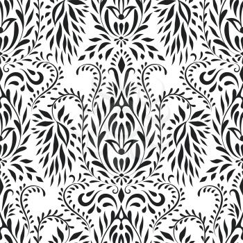 Vector Floral Seamless Oriental Pattern. Ethnic Background