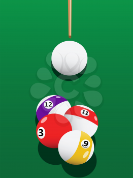 Royalty Free Clipart Image of Billiard Balls