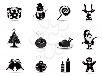 Royalty Free Clipart Image of Christmas Icons