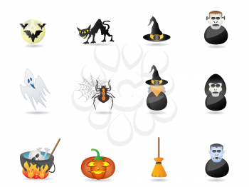 Royalty Free Clipart Image of Halloween Icons