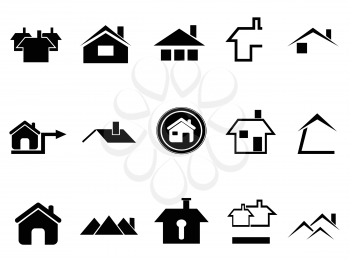 Royalty Free Clipart Image of House Icons