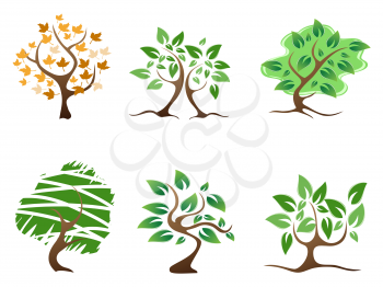 Royalty Free Clipart Image of Trees