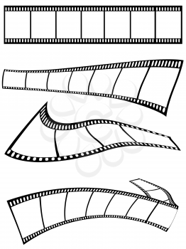 isolated film strips design on white background