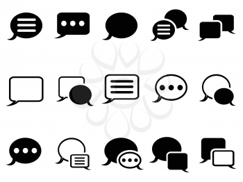 isolated Speech bubble icons on white background