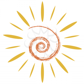 the hand drawing background of doodle sun symbol