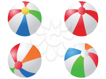 isolated color beach balls icon from white background