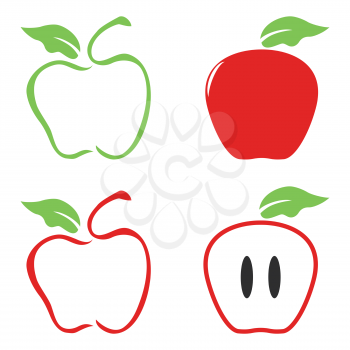 isolated color apple icon on white background