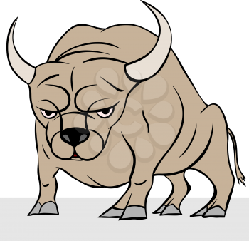 Royalty Free Clipart Image of a Bull