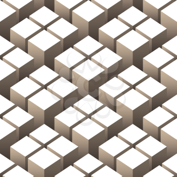 Royalty Free Clipart Image of a 3D Cube Pattern