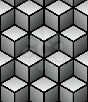 Royalty Free Clipart Image of a Cube Pattern