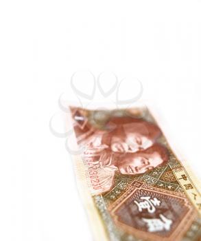 old chinese rmb yuan note bill closeup 