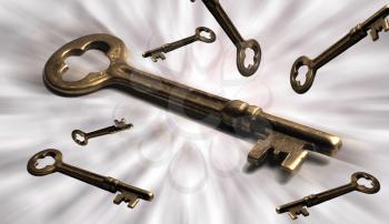 Royalty Free Photo of Skeleton Keys
