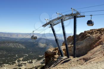 Royalty Free Photo of Gondolas at Mammoth Mountain