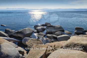Royalty Free Photo of a Landscape With a Quote