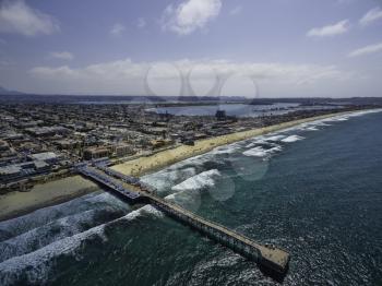 Royalty Free Photo of Crystal Beach pier, San Diego, California